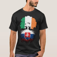 Slovakia Slovakian Irish Ireland Tree Roots Flag