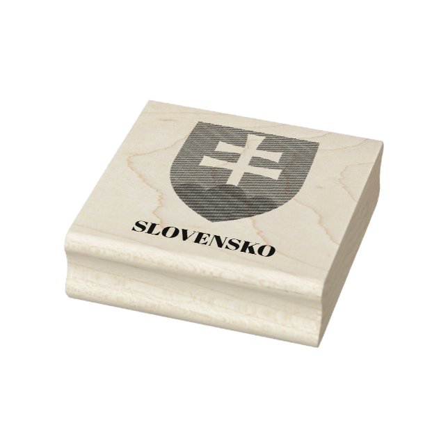 Slovakia  (Slovensko) Coat of Arms Wood Stamp (Stamp)