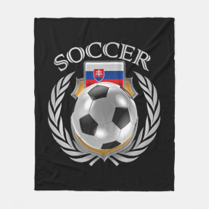 Slovakia Soccer 2016 Fan Gear Fleece Blanket