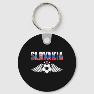 Slovakia Soccer Fans Jersey - Slovak Flag Footbyll Keychain