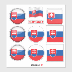 Slovakia stickers & Slovakia Flag Heart /sports