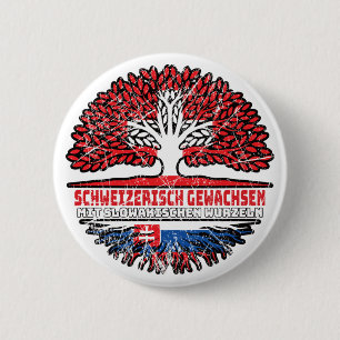 Slovakia Swiss tree root 2 Inch Round Button