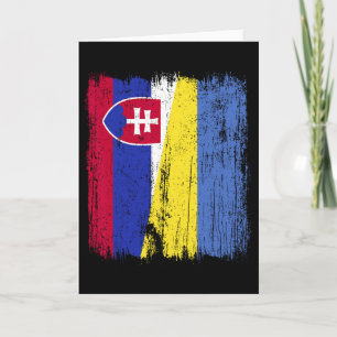 Slovakia Ukraine Half Flag Slovakian Ukrainian Her Card