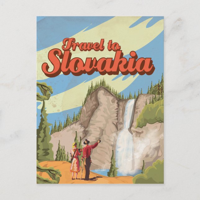Slovakia Vintage Travel Poster Postcard (Front)