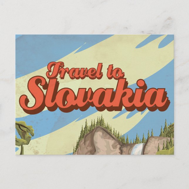 Slovakia Vintage Travel Poster Postcard (Front)