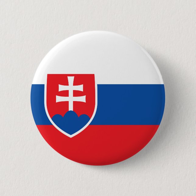 Slovakian flag 2 inch round button (Front)