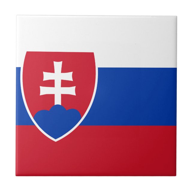 Slovakian Flag Tile (Front)