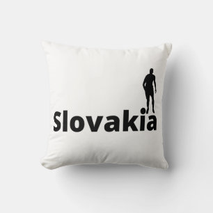 Slovakian soccer throw pillow