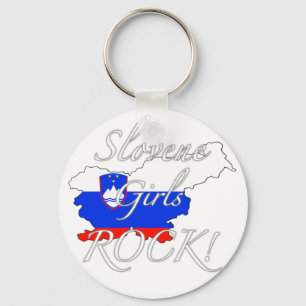 Slovene Girls Rock! Keychain