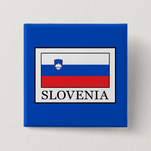 Slovenia 2 Inch Square Button