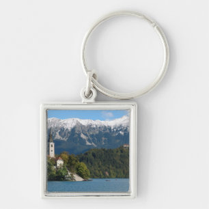 Slovenia, Bled, Lake Bled, Bled Island, Bled 2 Keychain