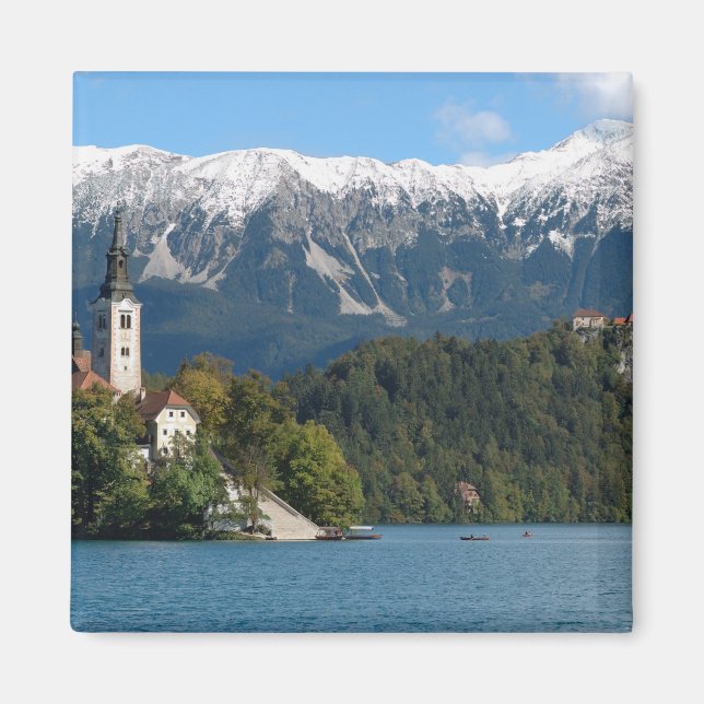 Slovenia, Bled, Lake Bled, Bled Island, Bled 2 Magnet (Front)