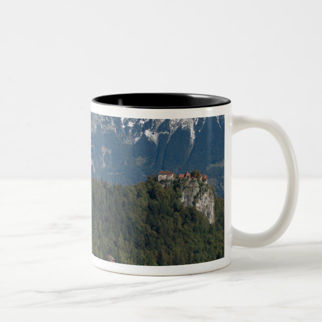 Slovenia, Bled, Lake Bled, Bled Island, Bled 2 Two-Tone Coffee Mug (Right)