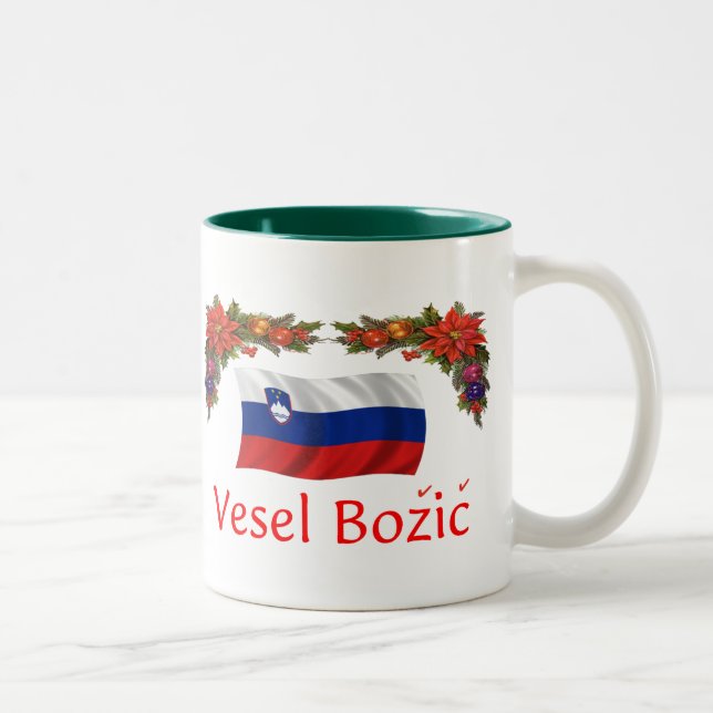 Slovenia Christmas Two-Tone Coffee Mug (Right)