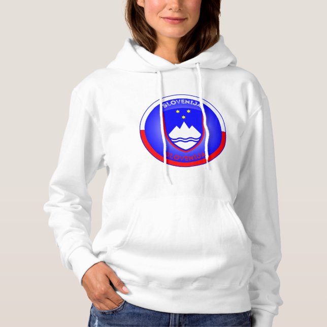 Slovenia Coat of Arms Circle Shape  Hoodie (Front)