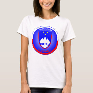 Slovenia Coat of Arms Circle Shape T-Shirt