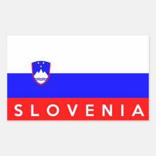 slovenia country flag text name sticker