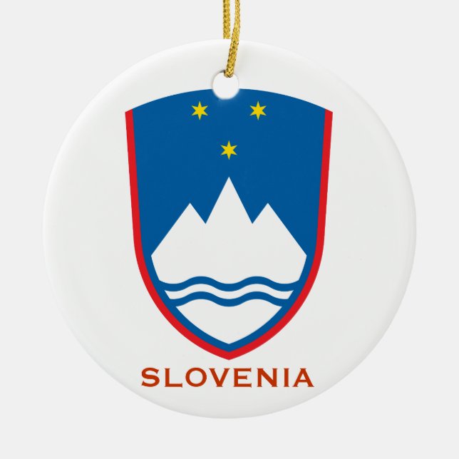 SLOVENIA* Crest Ornament Slovenski Božični Okrase (Front)