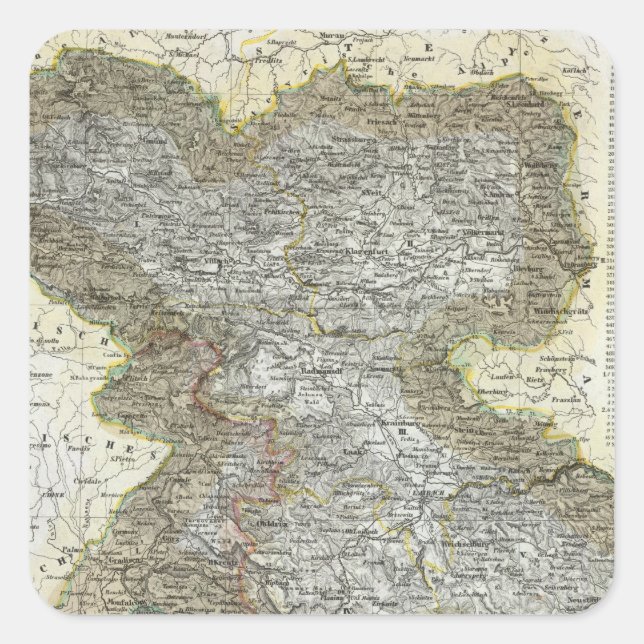 Slovenia, Croatia Square Sticker (Front)