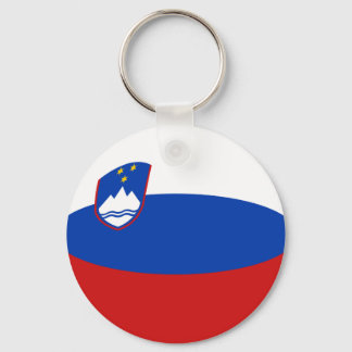 Slovenia Fisheye Flag Keychain