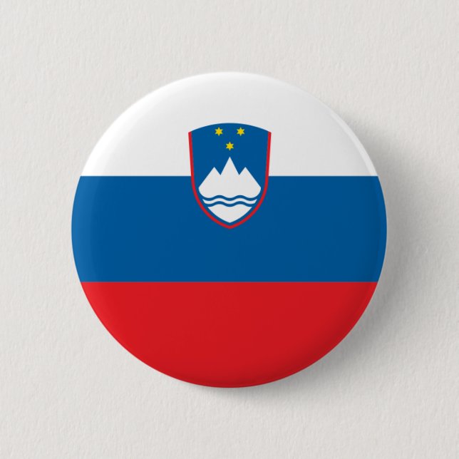 slovenia flag 2 inch round button (Front)