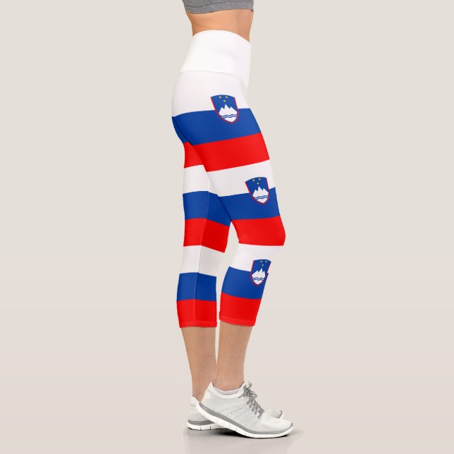 Slovenia Flag Capri Leggings (Right)