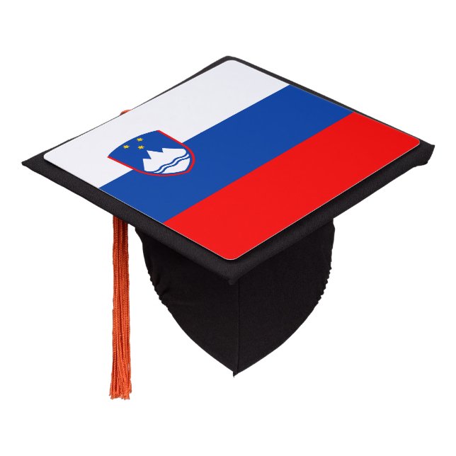 Slovenia Flag Graduation Cap Topper (Angled)
