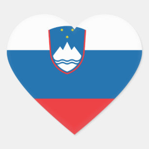 Slovenia Flag Heart Sticker