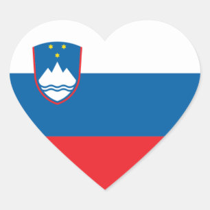 Slovenia Flag Heart Sticker