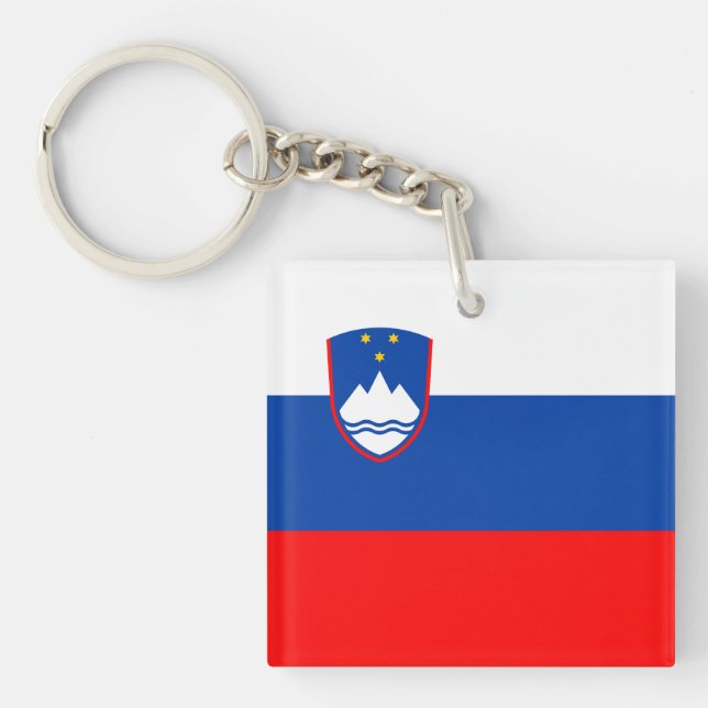 Slovenia Flag Keychain (Front)