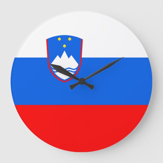 Slovenia Flag Large Clock (Front)