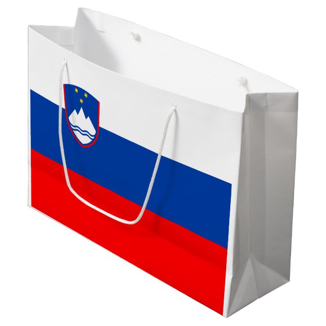 Slovenia Flag Large Gift Bag (Front Angled)
