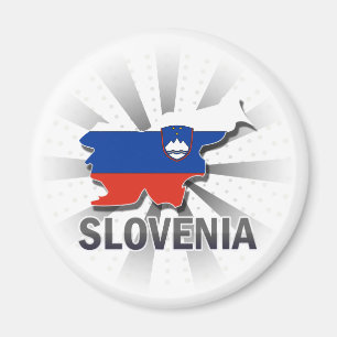 Slovenia Flag Map 2.0 Magnet