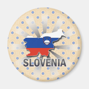 Slovenia Flag Map 2.0 Magnet