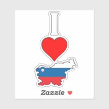 Slovenia Flag Map I Love / Heart Slovenia Vertical