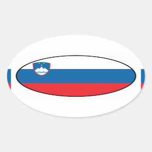 Slovenia Flag Oval Sticker