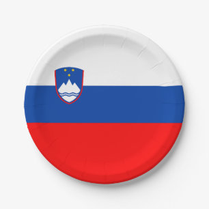 Slovenia Flag Paper Plate