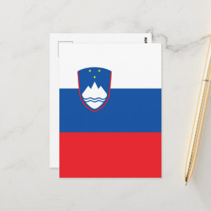 Slovenia flag postcard