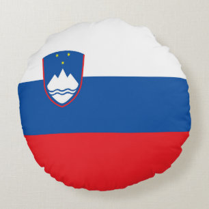Slovenia flag round pillow