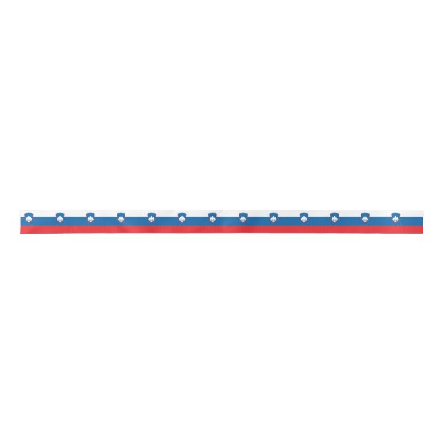 Slovenia Flag Satin Ribbon (Front)