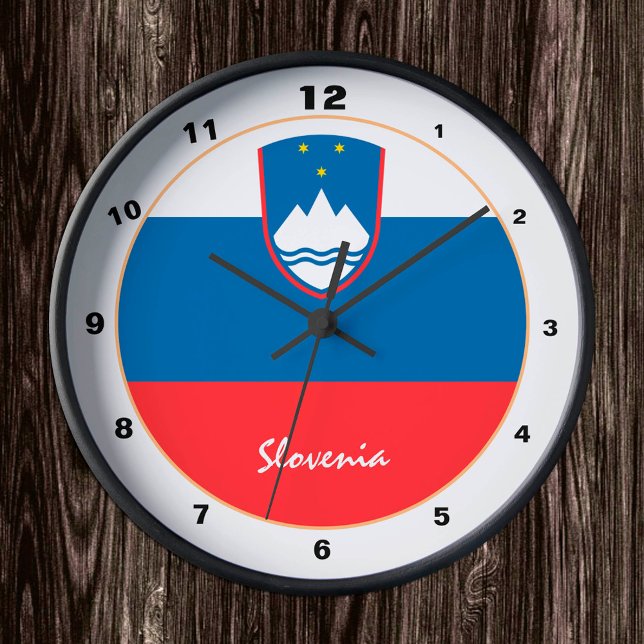 Slovenia Flag & Slovenia trendy Home / design Round Clock (Creator Uploaded)