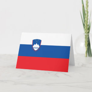 Slovenia flag thank you card
