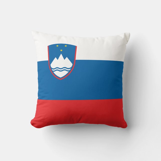 Slovenia Flag Throw Pillow (Front)