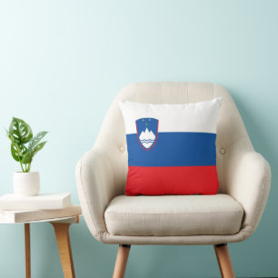 Slovenia flag throw pillow