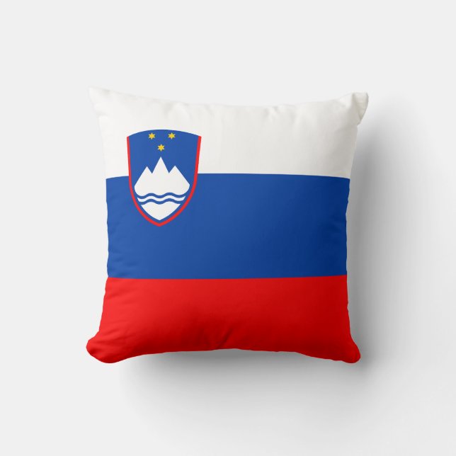 Slovenia Flag Throw Pillow (Front)