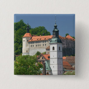 SLOVENIA, GORENJSKA, Skofja Loka: Church of St. 2 Inch Square Button