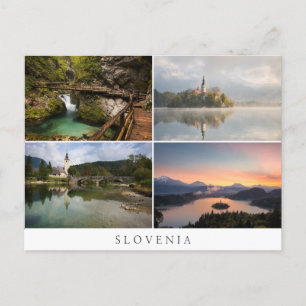 Slovenia landscapes around Bled collage souvenir Postcard