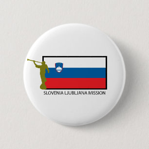 SLOVENIA LJUBLJANA MISSION LDS CTR 2 INCH ROUND BUTTON