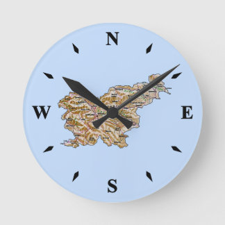 Slovenia Map Clock