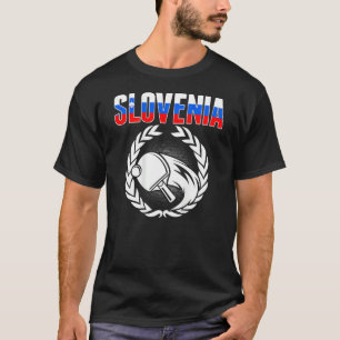 Slovenia Ping Pong Slovenian Table Tennis Support T-Shirt